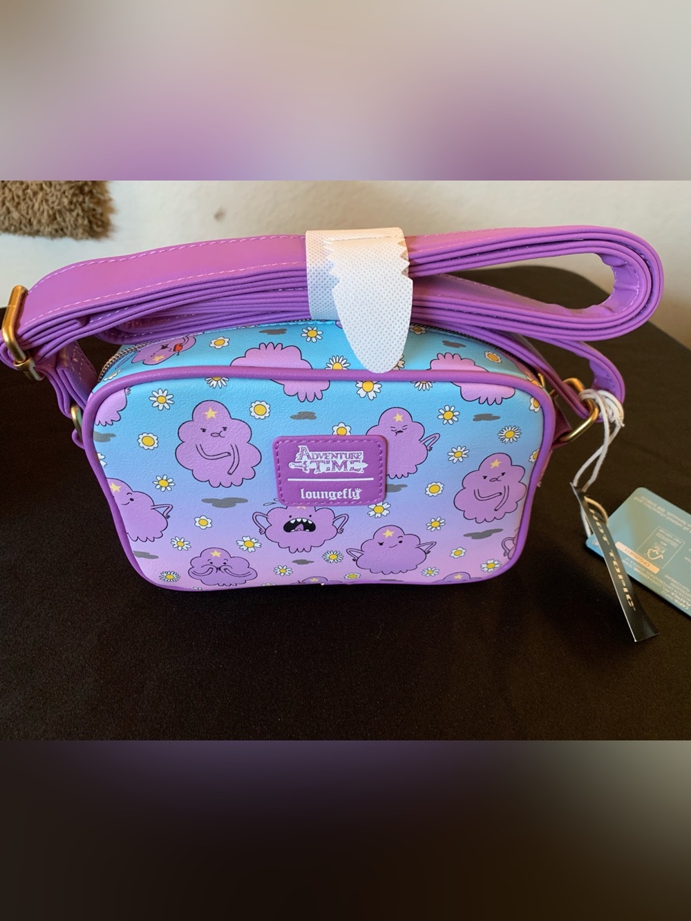 Loungefly Adventure Time Lumpy Space Princess Crossbody Bag - Purple, Blue - Picture 2 of 2